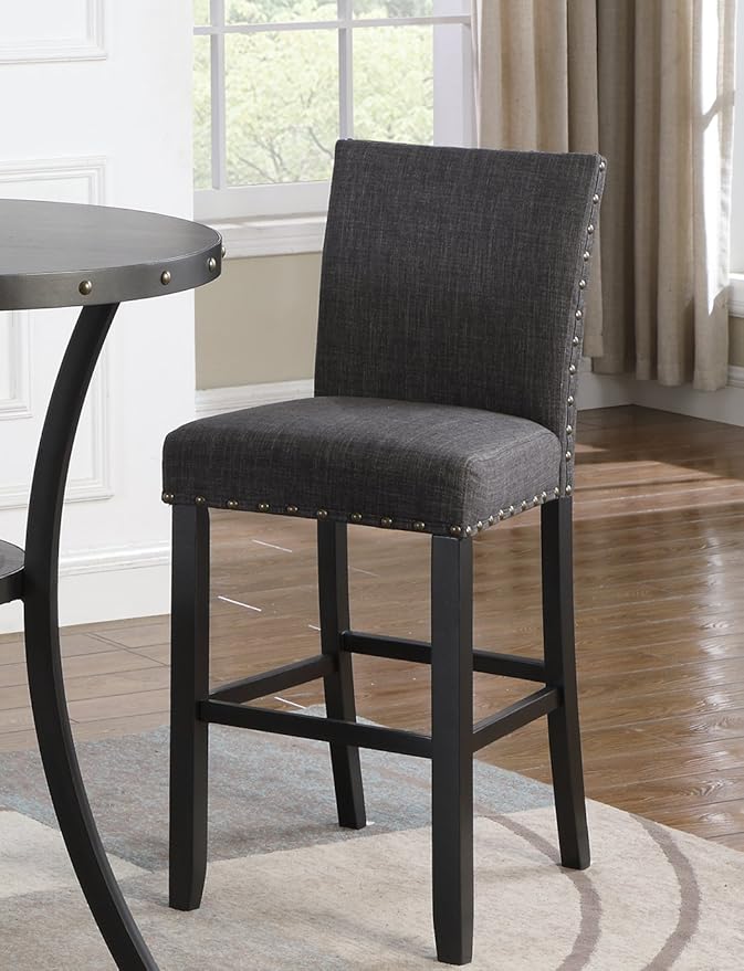 Roundhill Furniture PC164TA Biony Fabric Bar Stools - Image 2