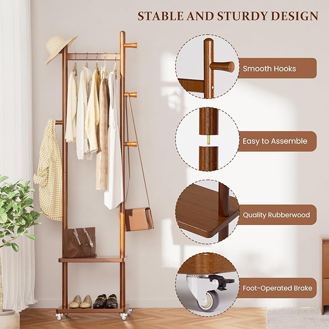 Coat Rack Freestanding Clothing Rack - Image 5