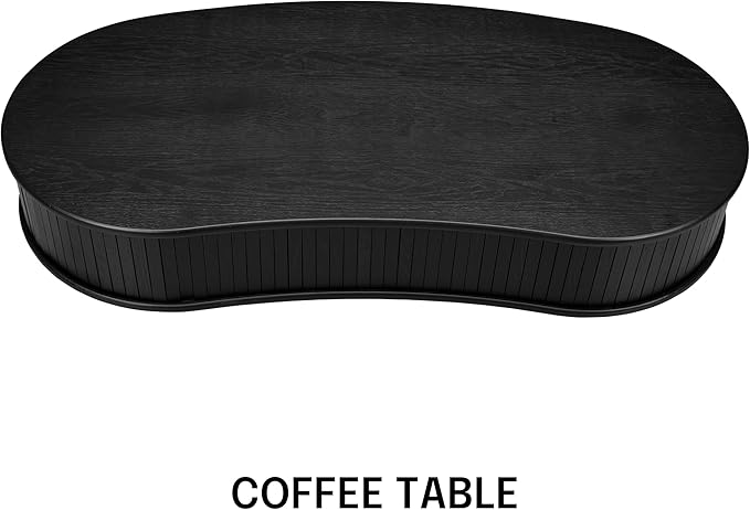NTC Ripple DOU Coffee Table, Modern Wooden Double-Layer Center Table, Vertical - Image 6