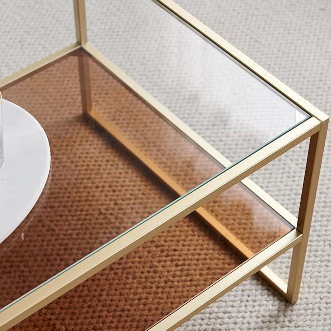 Shrine Glass Coffee Table, Dual-Layer Glass Coffee Table - Image 6