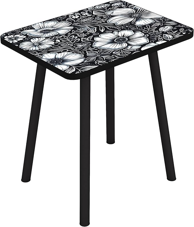 Mandala Small Rectangle End Table, Side Table by Permory