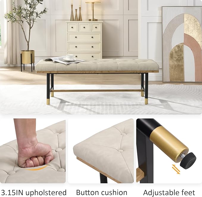 Shoe Bench Entryway, End of Bed Bench, Bench - Image 3
