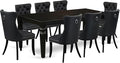 East West Furniture LGDA9-BLK-12 9 Piece Dining Table Set Consists of a by EastWestFurniture