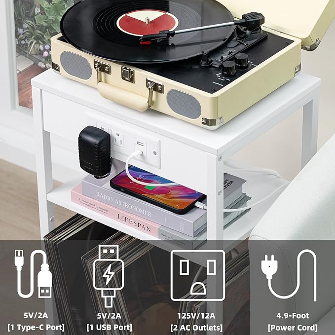 LELELINKY White Night Stand - Image 5