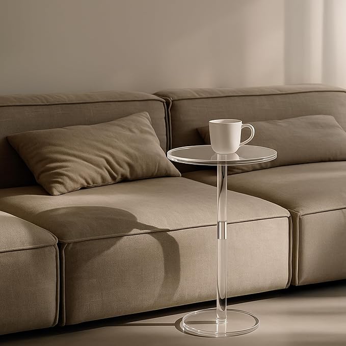 Acrylic Side Table, Round Drink Table - Image 7