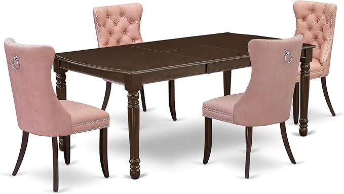 East West Furniture DODA5-MAH-23 5 Piece Dining Room Set Consists of a by EastWestFurniture