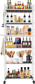 6 Tier 6in Slim Rolling Cart by Seadasyoon