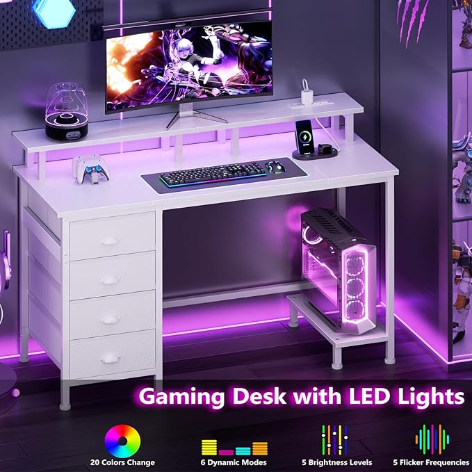 Furologee 47" White Computer Desk - Image 5