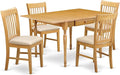 East West Furniture MZNO5-OAK-C 5 Piece Kitchen Table Set by EastWestFurniture