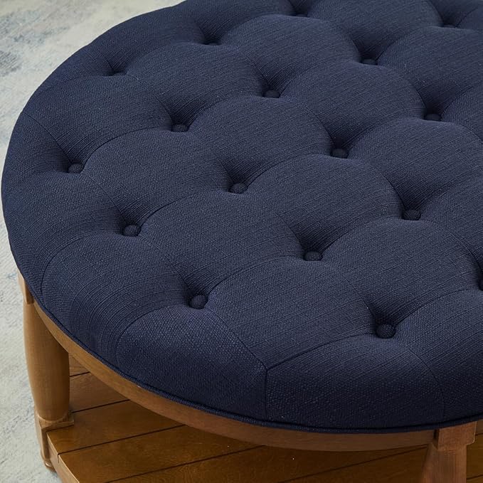 24KF Upholstered Round Coffee Table - Image 5