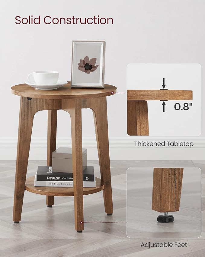 VASAGLE Side Tables, Small Round End Table - Image 5