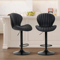 COLAMY Bar Stools Set of 2, Modern Swivel Bar Chairs, Adjustable Faux Leather by COLAMYINC