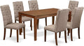 East West Furniture CAEL7-MAH-16 7 Piece Dining Room Table Set Consist of a by EastWestFurniture