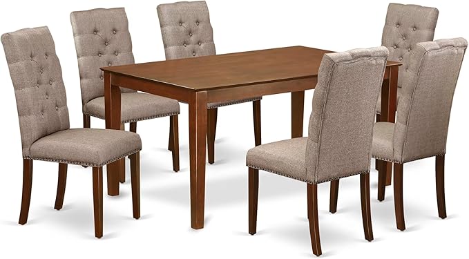 East West Furniture CAEL7-MAH-16 7 Piece Dining Room Table Set Consist of a by EastWestFurniture