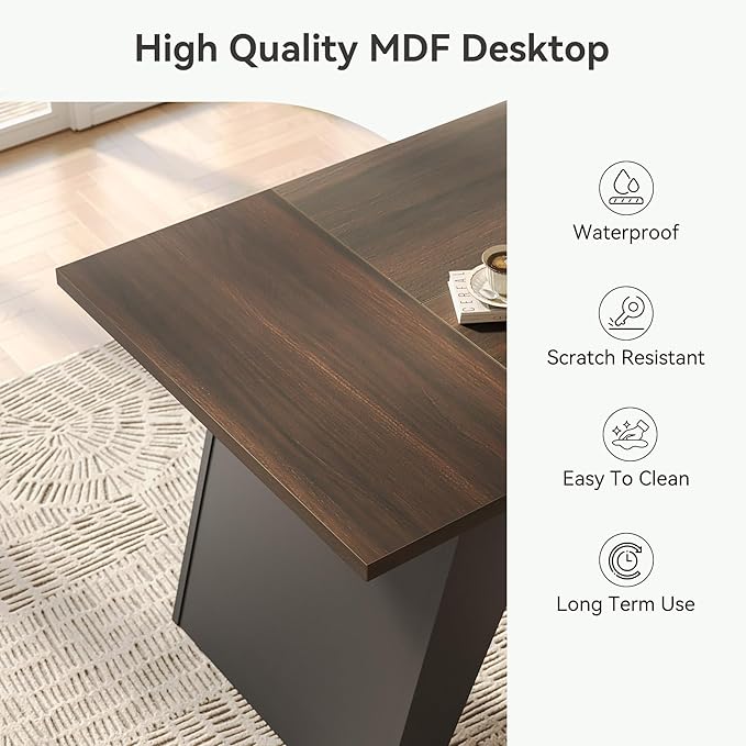 LITTLE TREE 71-Inch Dining Table, Rectangular Kitchen Table - Image 9