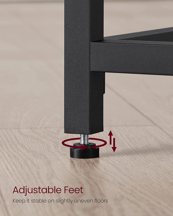 VASAGLE Computer Desk, Gaming Desk, Home Office Desk, - Image 7