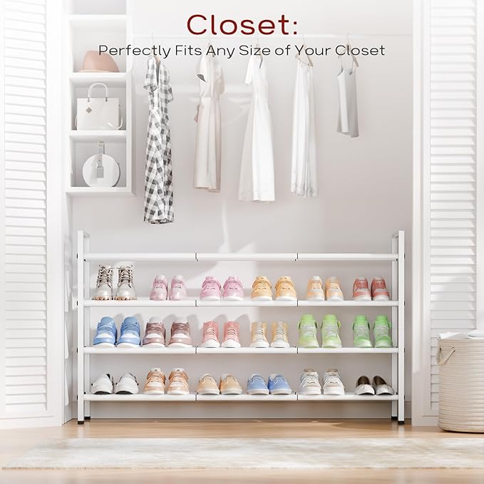 Bumusty 4-Tier Long Expandable Shoe Rack - Image 2