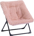 HollyHOME X-Large Saucer Chair, Comfy Oversized Folding Chair, Faux-Fur Reading by HollyHOME