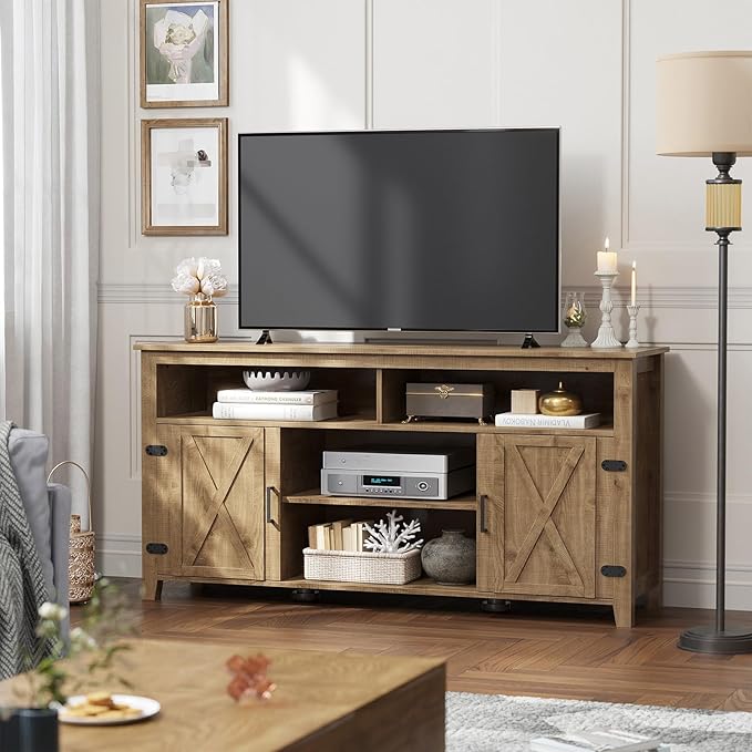 YITAHOME Television Stand for 65 Inch TV, Farmhouse TV Stand Entertainment - Image 2