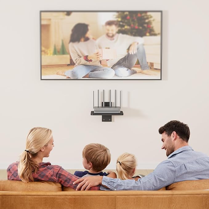 WALI Projector Wall Mount Shelf, Wooden Floating TV Stand DVD Stand Projector - Image 2