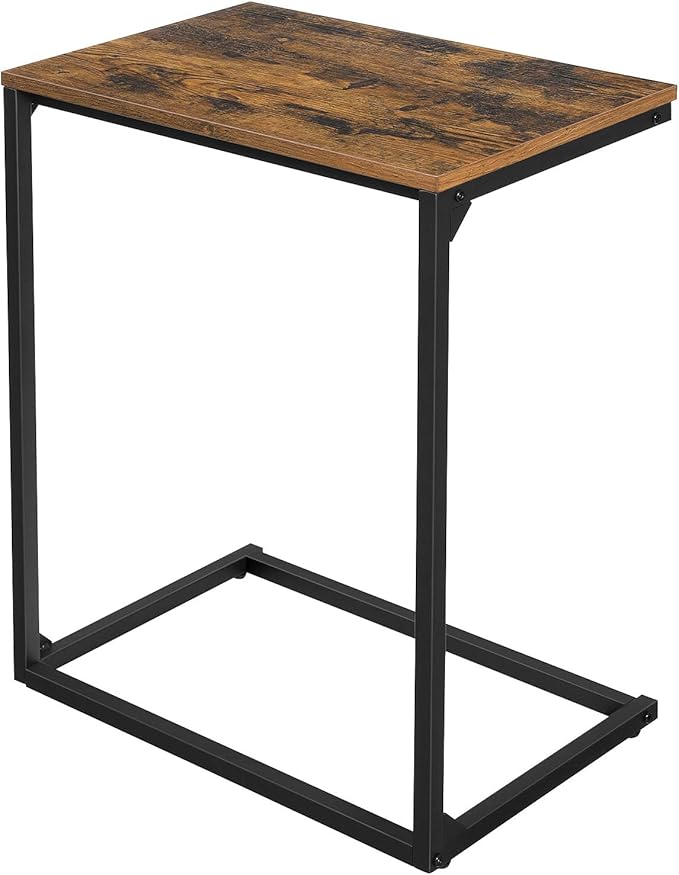 VASAGLE C Shape End Table, Small Coffee Table by VASAGLEbySONGMICSHOME