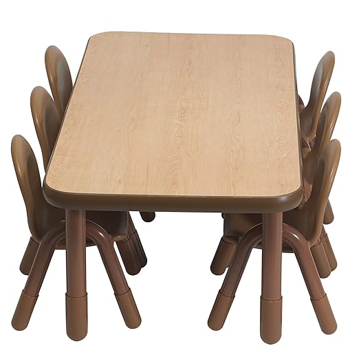 Children’s Factory Baseline Preschool 60" x 30" Rectangular Table & Chair Set - Image 5