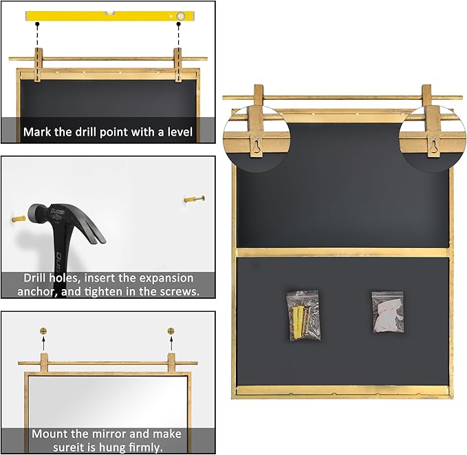 24x24 Inch Square Bathroom Vanity Mirror - Image 9