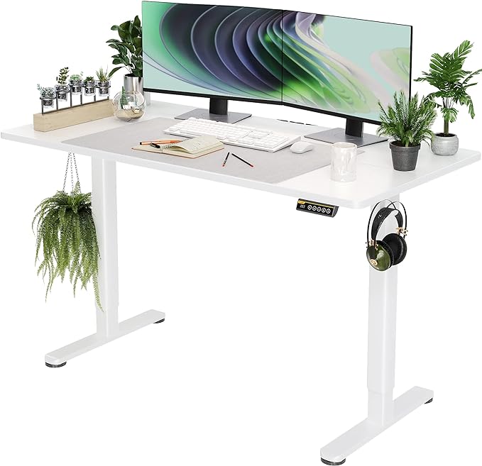 Claiks Electric Standing Desk, Adjustable Height Stand up Desk, 55x24 Inches by CLAIKS