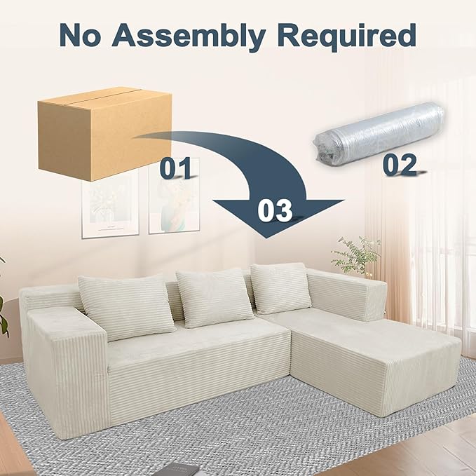 ANONER 103" Cloud Sectional Couch - Image 4