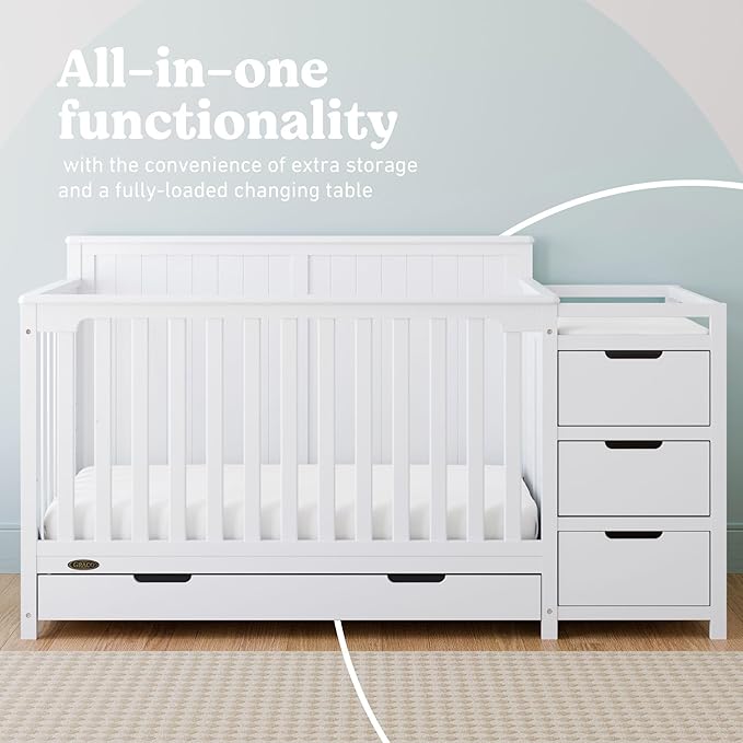 Graco Hadley All-in-One Convertible Crib & Changer – GREENGUARD Gold Certified - Image 3