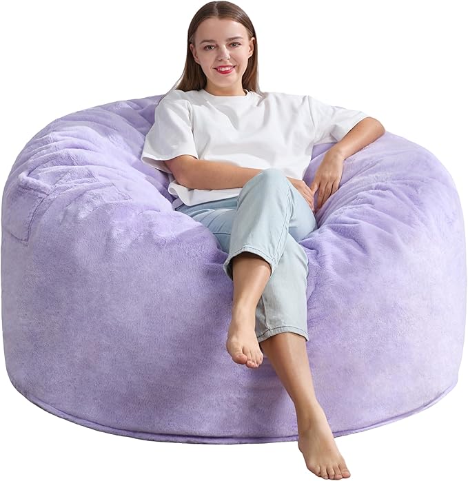 Hobestluk 4ft Bean Bag Chairs for Adults Large Beanbag Chair - Image 8