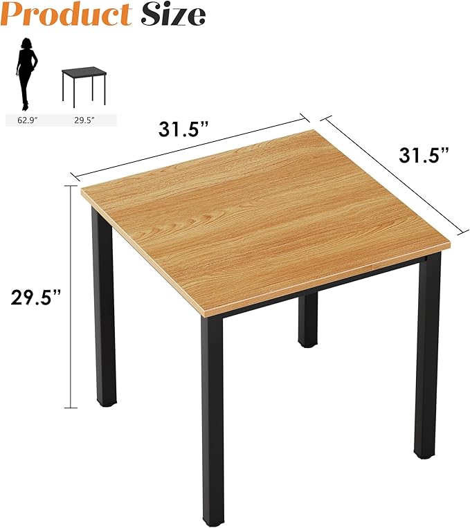 Need Small Square Dining Table- 31-1/2'' Sturdy and Heavy Duty Writing Desk - Image 3