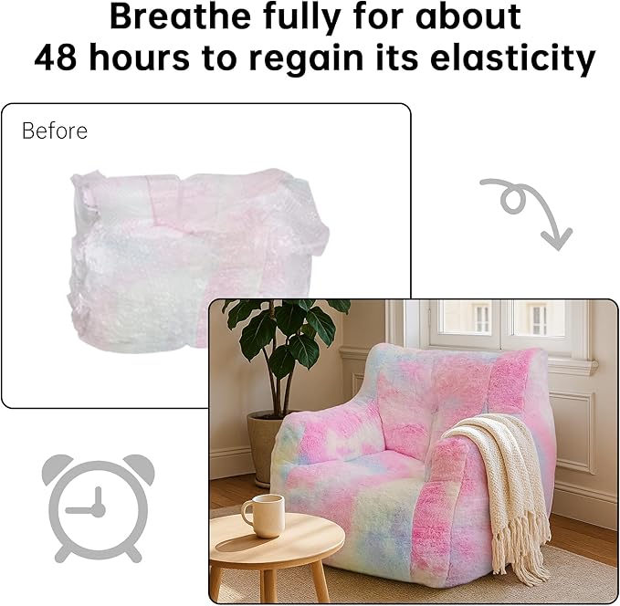 Bean Bag Chairs for Adults Ergonomic Support Reading Floor Sofa Chair - Image 8