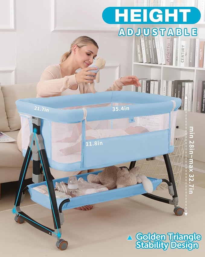 3 in 1 Baby Bassinet, Bedside Crib - Image 4