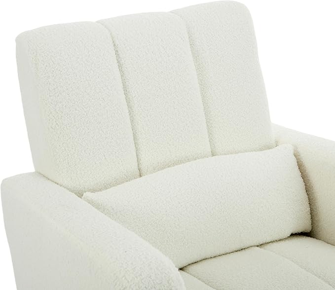 Christopher Knight Home Mapo Wooden Rocking Chair Indoor, Teddy Upholstered - Image 13