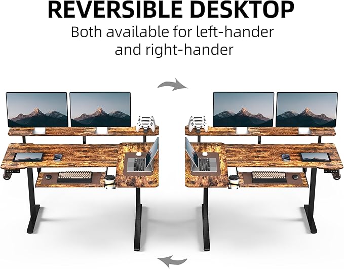 59 Inch L Shaped Standing Desk - Image 6