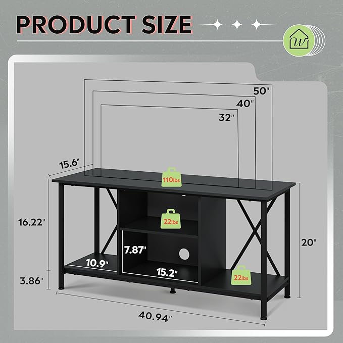 WLIVE TV Stand up to 45 Inch TV - Image 3