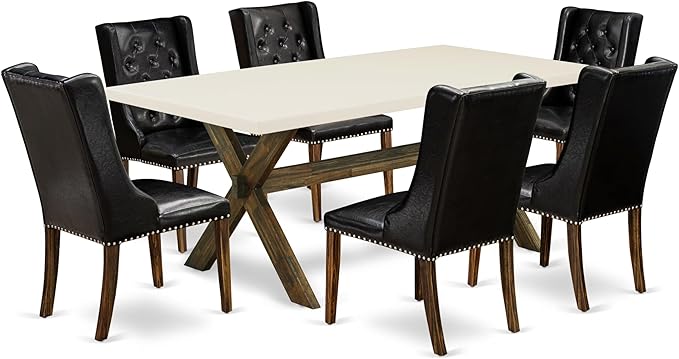 East West Furniture X727FO749-7 7 Piece Dining Set Consist of a Rectangle by EastWestFurniture