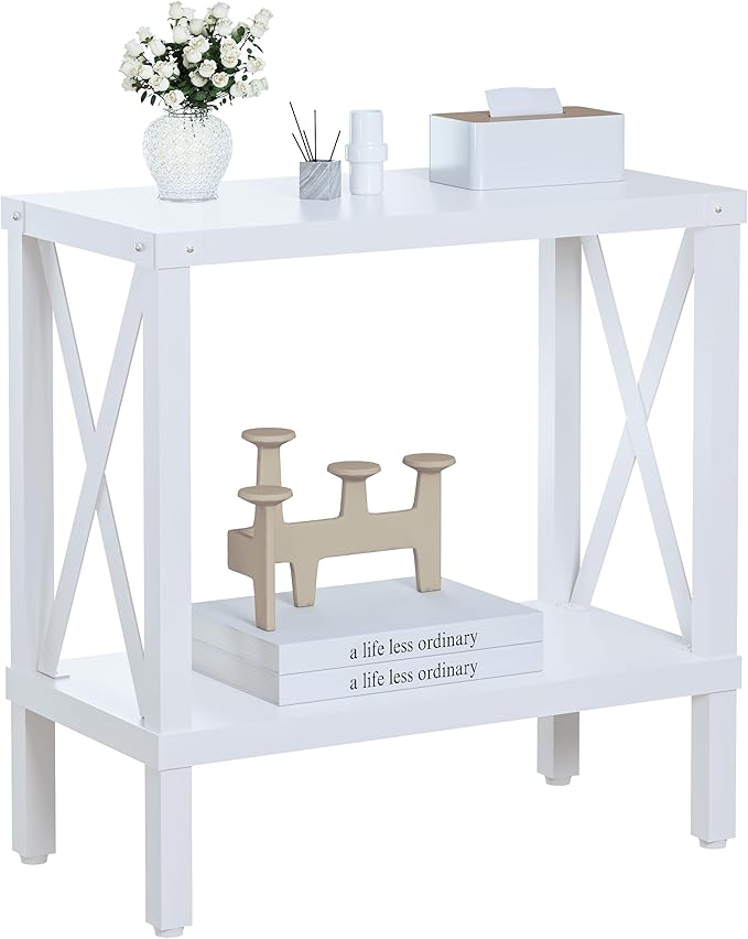 Narrow End Table, Large Sofa Side Table, Farmhouse Nightstand by MMEOLUOOK