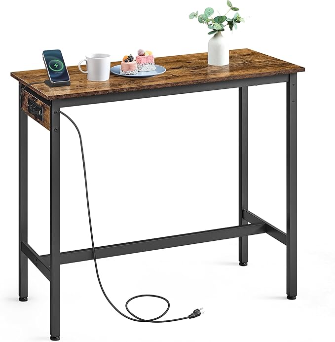 VASAGLE Bar Table, Narrow Long Kitchen Dining Table by VASAGLEbySONGMICSHOME