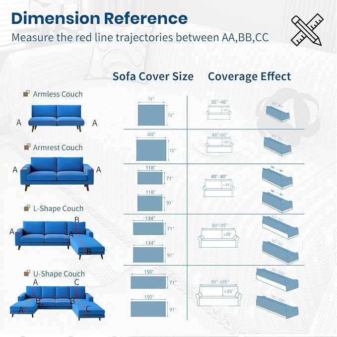 Nobildonna Sofa Cover Washable Soft Thicken Chenille Couch Cover - Image 9