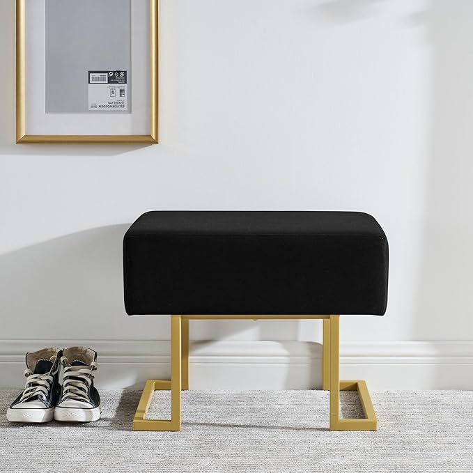 Modern Style Bedroom Single Seat Bench, Cushioned Bed end Stool, Living Room - Image 4