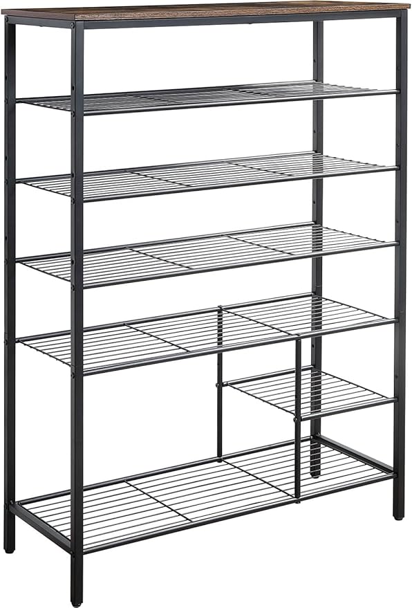 6 Tier Shoe Rack Organizer, Metal Mesh Shoe Storage Shelf, Storage Boots .for by HQXING