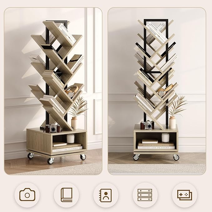 Double Sided Rotating Tree Bookshelf - Image 6