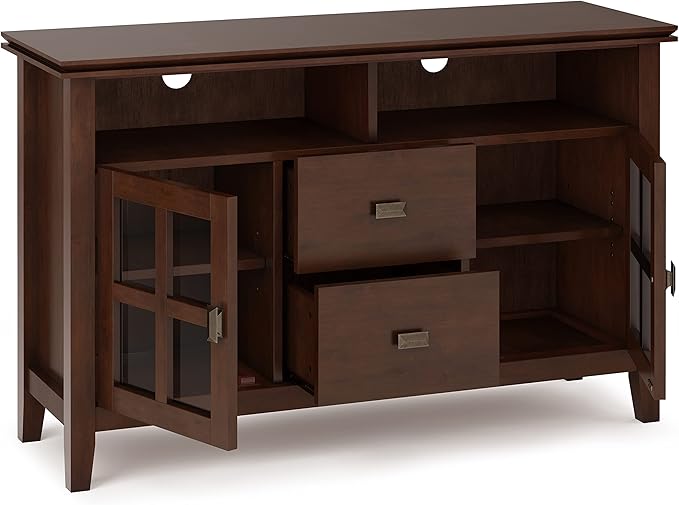 SIMPLIHOME Artisan SOLID WOOD 48 Inch Wide Contemporary TV Media Stand in - Image 3