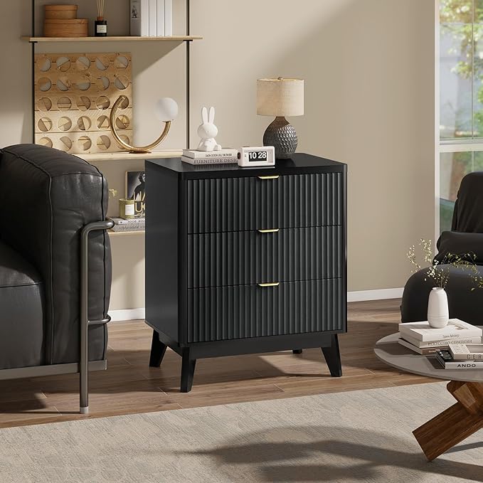 LYNCOHOME Fluted Nightstand - Image 5