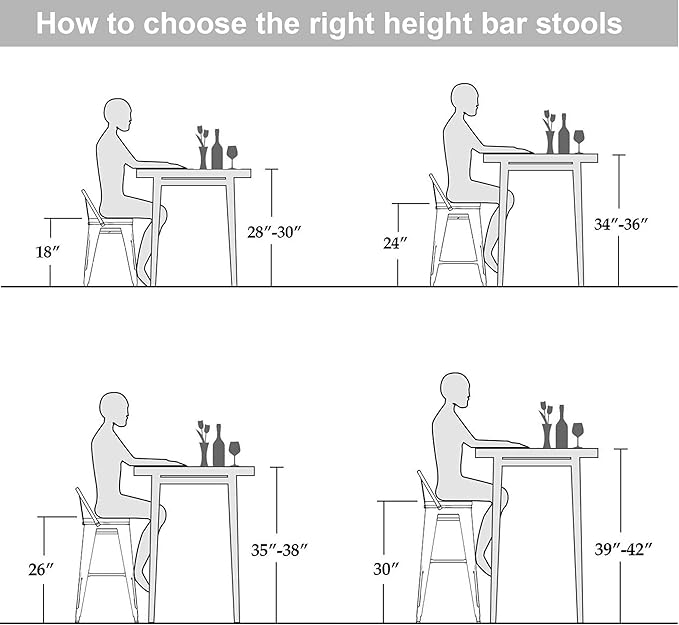 24 Inch Swivel Bar Stools Set of 4 - Image 9
