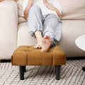 HOUCHICS Small Footstool Ottoman, Velvet Soft Footrest Ottoman by HOUCHICS