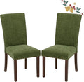 Parsons Dining Chairs Set of 2, Upholstered Nailhead Dining Room Kitchen Side by COLAMYINC