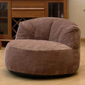 N&V Large Crescent Bean Bag Chair, Adult Size Bean Bag Sack, Foam Filling by NV